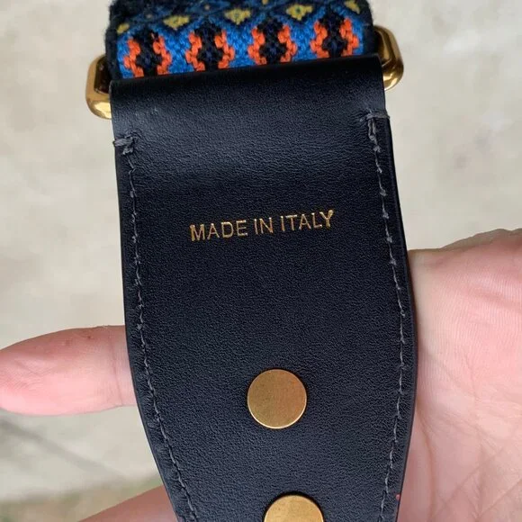 Christian Dior Embroidered Studded Canvas Black Shoulder Strap for Bag - Picture 3 of 8